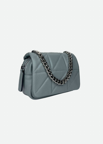 Жіноча сумка на плече з ланцюгом маленька сіра, 3076 сір Fashion (344445512)