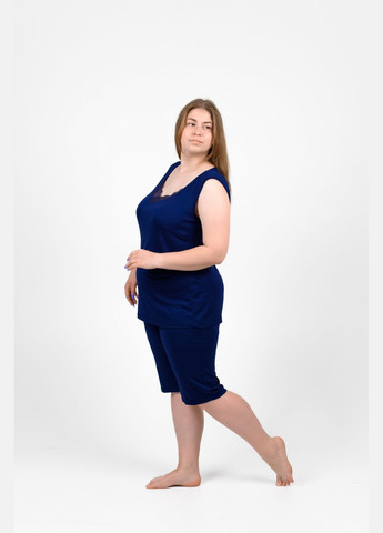 Синя жіночий комплект великих розмірів NEL