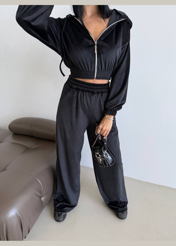 Костюм велюровый черный женский DoReMi (322581725)