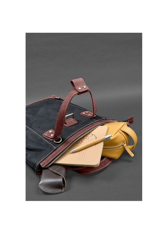 Сумка рюкзак жіночий з канвасу та натуральної шкіри бордовий BlankNote (301871599)