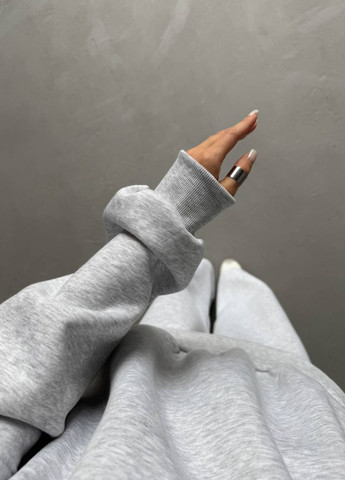 Базовый повседневный демисезонный оверсайз костюм двойка: свитшот + штаны палаццо Tik-Tak (364957573)