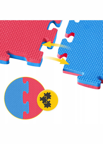 Мат-пазл (ласточкин хвост) Mat Puzzle EVA 100 x 100 x 2 cм Blue/Red () 4FIZJO P-5907739310002 (342758211)