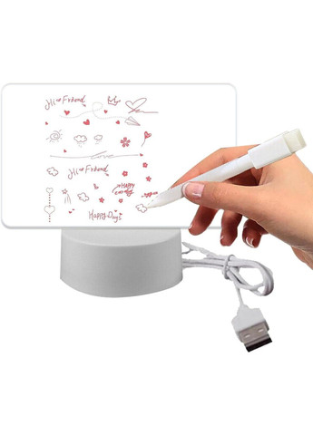 Светодиодная доска для заметок с ручкой No Brand (342099213)