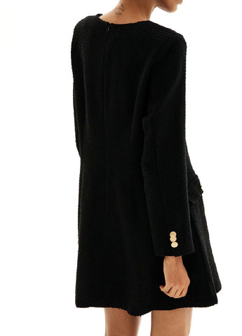 Черное деловое платье H&M однотонное