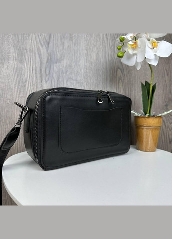 Модная женская мини сумочка клатч Черный с никелем No Brand (298997237)