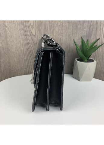 Детская мини сумочка клатч с подковой на плечо черная молочная из экокожи No Brand (351536730)