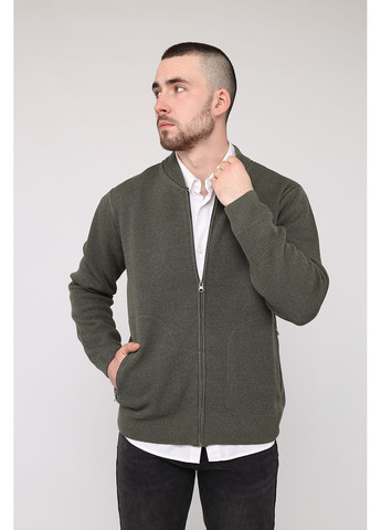 Кофта на блискавці чоловіча колір хакі ЦБ-00283238 Yuki (366198042)