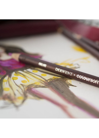Цветные карандаши Coloursoft 12цв Derwent (362584856)