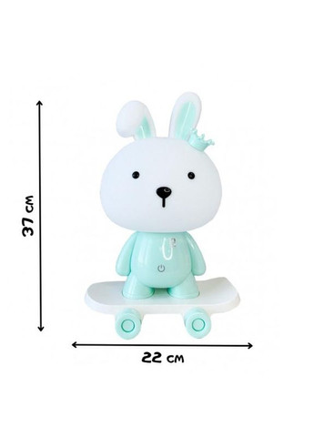 Ночник детский «Зайка на скейте» MGZ-1407(Blue) питание от USB No Brand (330017722)