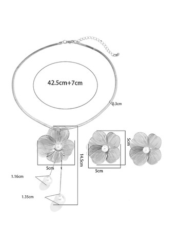 Набір ланцюжок і сережки "Floral overflows" Анна Ясеницька (336213089)