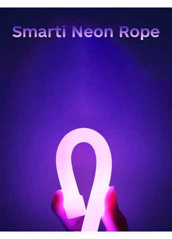Розумна неонова світлодіодна LED стрічка Neon Rope 3 метри RGB Apple HomeKit Smarti (371330783)