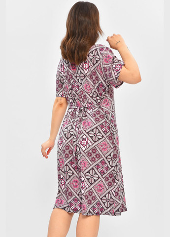 Халат жіночий батальний рожевого кольору з принтом Let's Shop (346390987)