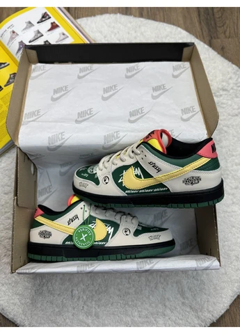 Цветные демисезонные кроссовки мужские nike sb dunk low x stussy bmw m3 найк сб данк No Brand