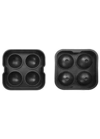 Форма для льда силиконовая Шар 4 ячейки 12х12х4,5 см Черный (C051354) Ice (333707581)