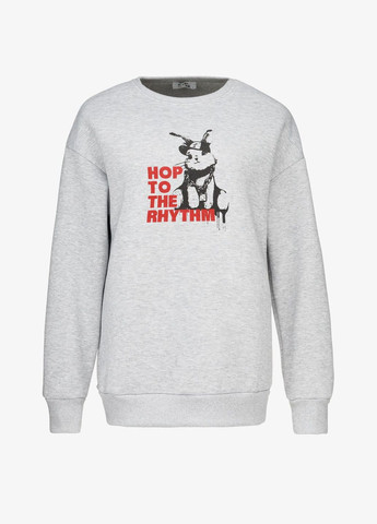 Серый свитшот с принтом женский 2419 mp серый shop (2000990792914) Blue World (316015022)