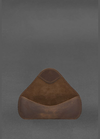 Шкіряний чохол для окулярів із клапаном на гумці Темно-коричневий Crazy Horse (A-028372) BlankNote (330144375)