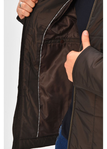 Коричнева демісезонна куртка чоловіча демісезонна темно-коричневого кольору Let's Shop