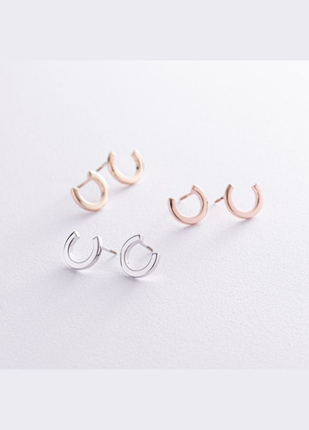 Серьги - пусеты Мэрилин в красном золоте с08176 Oniks (264024035)