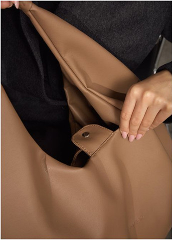 Жіноча сумка Хобо зі з'ємним гаманцем з екошкіри Бежева (38870371634) Sambag (368833597)