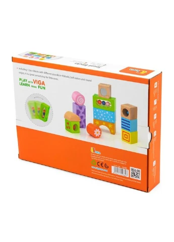 Дерев'яні кубики Брязкальця (50682) Viga Toys (331173595)
