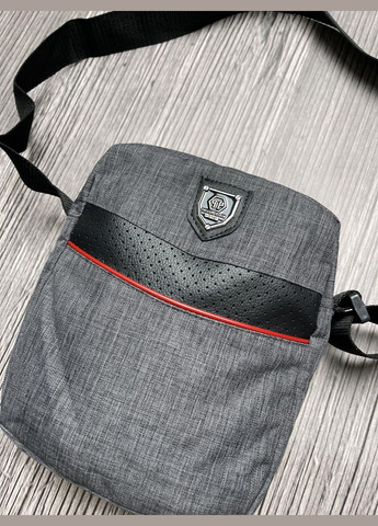 Барсетка из полиэстера темно-серый меланж No Brand (360072065)