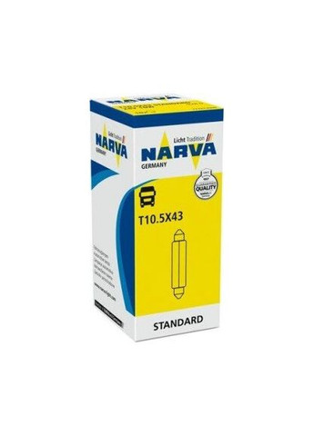 Автолампа C10W 24V 10W SV8.5 Standard (L=41/d=11) 173273000 (opt-om) Narva (362145544)