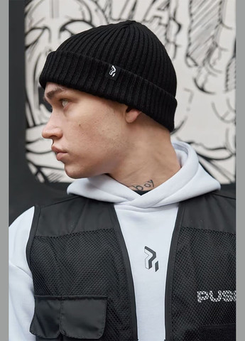 Унісекс шапка Basic чорного кольору OGONPUSHKA (314903496)