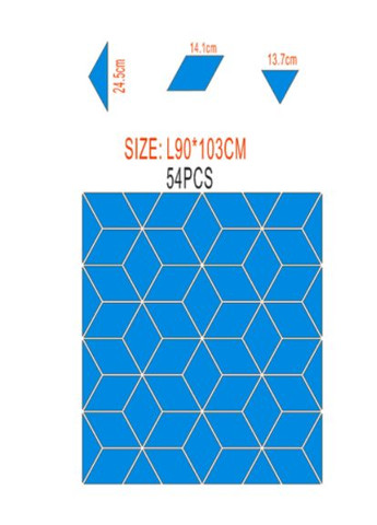 Зеркальные наклейки квадрат из ромбов и треугольников 54 шт набор 90 х 103 см Б317 No Brand (302242881)