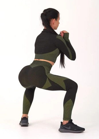 Спортивний костюм трійка: топ, рашгард та лосини 3 в 1 (70059) FitFiesta (329193868)