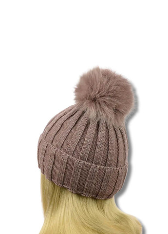 В'язана жіноча шапка з помпоном - Фаїна No Brand Шапка жіноча (352690433)