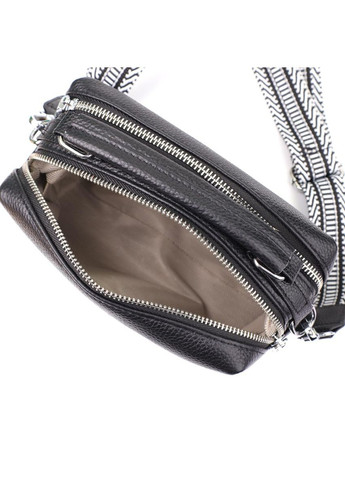 Сумка кросс-боди женская через плечо из натуральной кожи на металлических ножках средняя Черный 39328 Vintage (355245240)