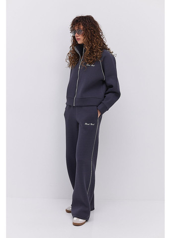 Жіночий спортивний костюм зимовий сірий з вишивкою That girl Arjen (370602226)