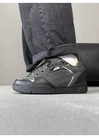 Черные демисезонные кеды мужские vans dime × rowley xlt triple black ванс ровли хлт черные No Brand