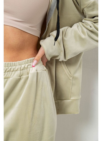 Спортивный костюм женский велюровый, цвет светло-оливковый, 238R107-2 Ager (327875215)