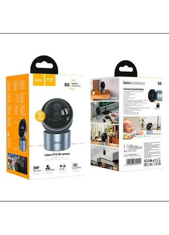 Камера видеонаблюдения D5 Indoor PTZ 3MP, Wi-Fi, FHD, IP54, Микрофон Hoco (402252491)