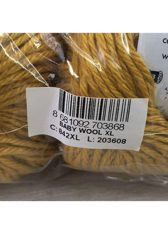 Пряжа Baby Wool XL колір 842 Гірчичний Gazzal (352745723)
