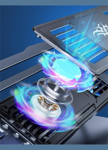 Підставка для ноутбука D20 з охолодженням та підсвічуванням, Laptop Cooling Pad Dark Grey VHG (334305135)