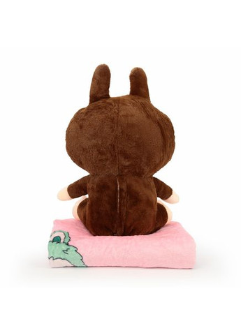 М'яка іграшка-плед, подушка 3 в 1 Лабубу 50 см Коричневий ТМ LAB2BR Colorful Home (370800513)