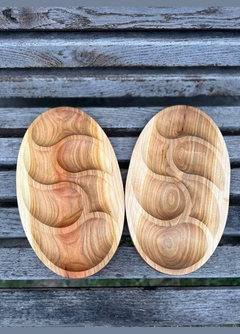 Деревянная Менажница Квадрат 20x35 см, овальная, на 5 секций No Brand (330774703)