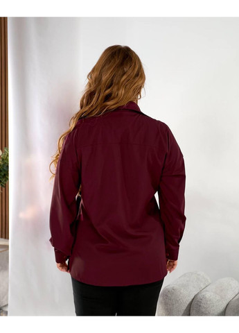 Бордовая блуза женская рубашка софт, мод. 302 Sofia 300
