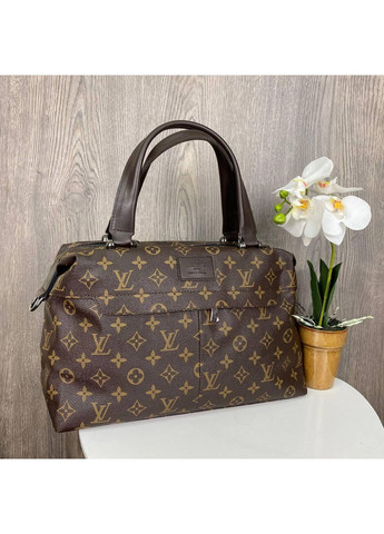 Большая женская сумка из экокожи коричневая через плечо ProDobro (363259711)