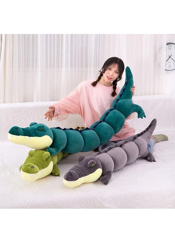 М'яка дитяча іграшка Крокодил Плюшева Іграшка подушка Алігатор антистрес 80см Салатовий Fun Cat (361205136)