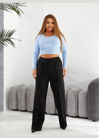 Штани жіночі батальн палаццоі на флісі SF-293-Чорний 50 Sofia (307065091)