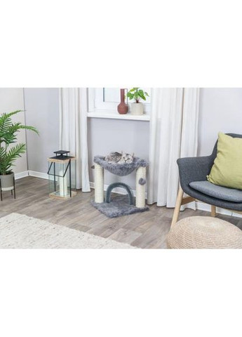 Цапка Baza для кошек, со щеткой, сизаль/плюш, 41х41х50 см (серый) Trixie (356696287)