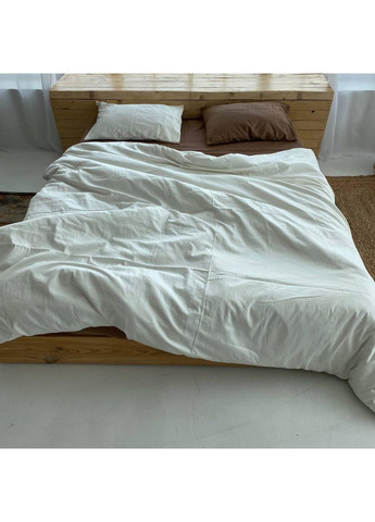 Постельное белье Карамель + Молочный, сатин PREMIUM Двуспальный размер, наволочки 70/70 No Brand (364219013)