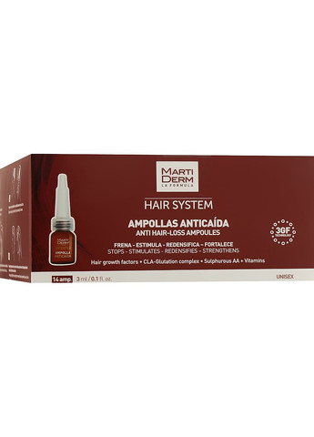 Ампулы от выпадения волос Hair System Anti Hair-loss Ampoules 28x3ml (985956-31018260) MartiDerm (368610003)