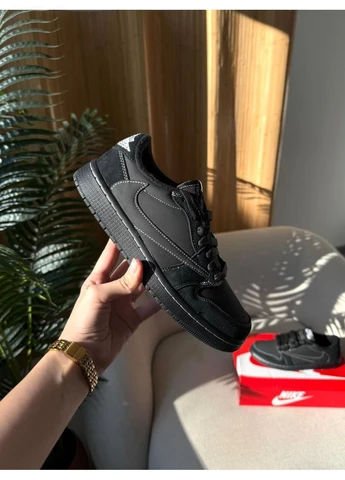 Черные кроссовки nike black phantom No Brand Air Jordan 1 Retro Low x Travis Scott OG