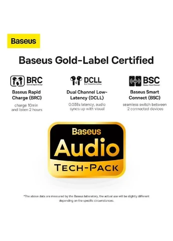 Наушники Storm 1 BT5.2 ANC (NGTW140201) беспроводные черные Baseus (280877896)
