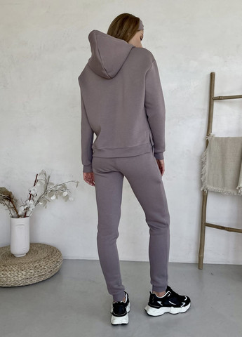 Теплый спортивный костюм на флисе с укороченным худи (солоха в подарок) Merlini Нант (303946455)