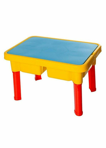 Игровой столик песочница 2 в 1 HG-832 с набором куличей для игры с водой и песком Желтый Bambi (327797500)